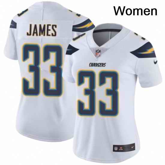 Womens Nike Los Angeles Chargers 33 Derwin James White Vapor Untouchable Elite Player NFL Jersey